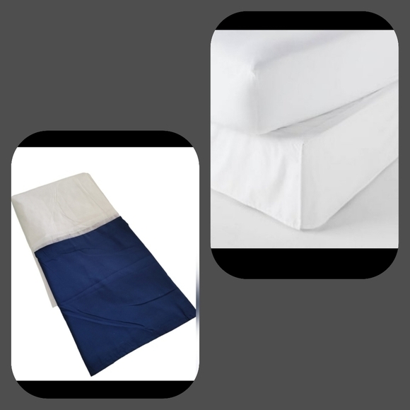 🟠 4 for $25 🟠  ROOM ESSENTIALS SOLID QUEEN BEDSKIRT IN NAVY - Picture 1 of 8